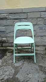 Sedie Calligaris pieghevoli plastica acquamarina