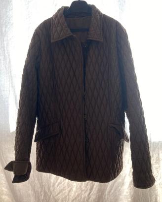 Giacca trapuntata marrone made in italy