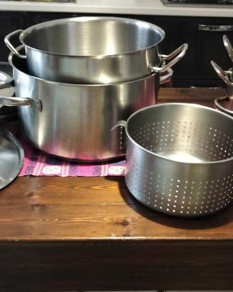 Set casseruole professionali inox 18/10