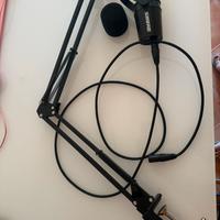 Microfono shure mv7 con asta da tavolo