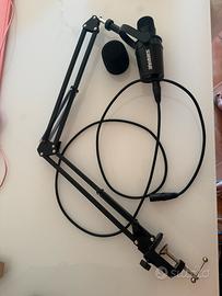Microfono shure mv7 con asta da tavolo