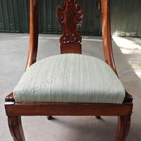 Sedia antica in legno di noce massello Carlo X