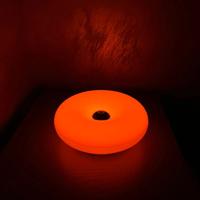 Lampada Donut Ciambella Arancione Stile Vintage 
