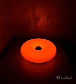 Lampada Donut Ciambella Arancione Stile Vintage 