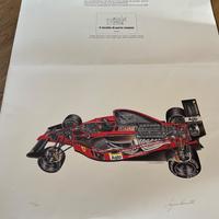 Litografia Ferrari F1 641/2 del 1990 numerata