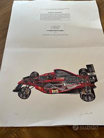 Litografia Ferrari F1 641/2 del 1990 numerata