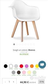 sedie poltrone nuove bianche