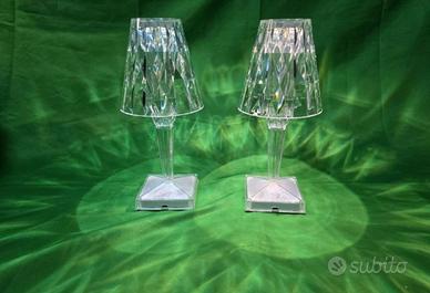 Coppia Lampada LED Touch effetto cristallo 