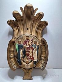 Antico stemma in legno (sigla di Ferdinando III)