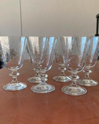 Set 6 bicchieri in cristallo Bohemia Cristal