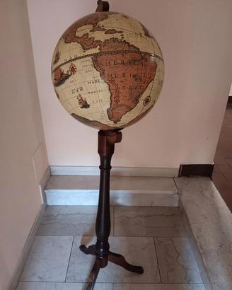 Mappamondo Vintage in legno arredo studio/ufficio