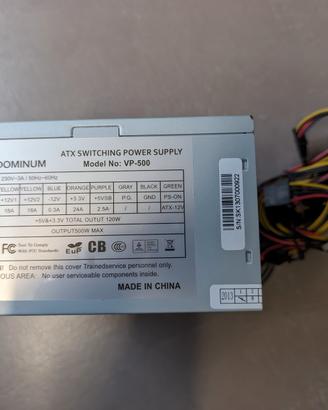 alimentatore case PC 500w