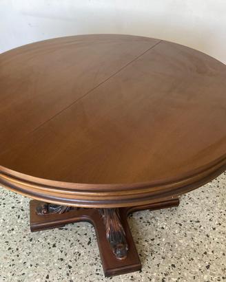 Tavolo rotondo allungabile in legno