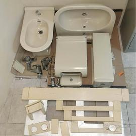 Bagno Sanitari vintage anni '80 in ceramica sabbia