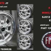 Cerchi minilite 5x 12 4x98 et20 fiat 126 600 850