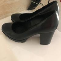 Scarpe con tacco e zeppa n^39 colore nero