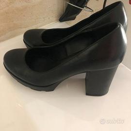Scarpe con tacco e zeppa n^39 colore nero
