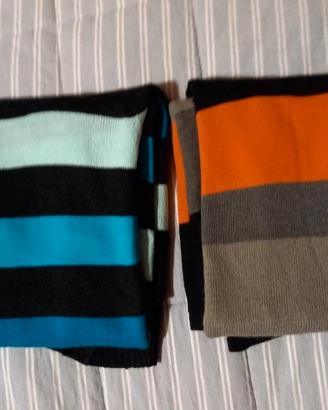 Lotto di 2 maglioni lunghi a righe per bambina