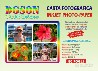 Carta fotografica 10x15 per inkjet n. 4.000 fogli