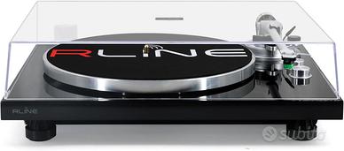 RLINE - Giradischi Vinili Bluetooth Nero Lucido