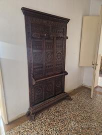 appendiabiti antico in legno 