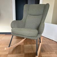 Sedia a dondolo Vania in Shearling