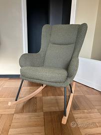 Sedia a dondolo Vania in Shearling