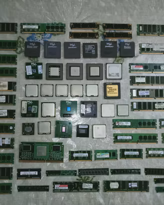 Collezione RAM Processore CPU Vintage