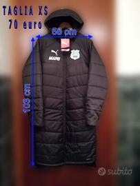 Giaccone nero lungo Sassuolo calcio Puma/Mapei