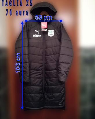 Giaccone nero lungo Sassuolo calcio Puma/Mapei