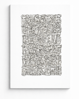 quadro opera d'arte bianco e nero 100x70