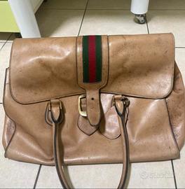 valigia borsone  in pelle GUCCI vintage originale 