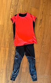 Completo sportivo maglia e leggings tg12 anni