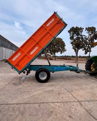 RIMORCHIO AGRICOLO USATO MONOASSE RIB. TRIL.