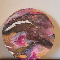 Quadro astratto tondo