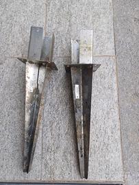 2 supporti per pali Standers in acciaio