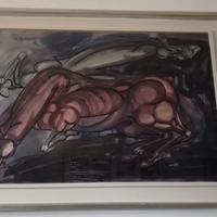 quadro Sergio Sorgini acquarello e china