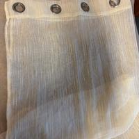 Tenda con anelli bianca