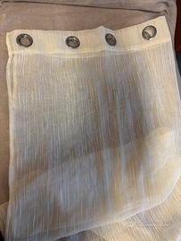 Tenda con anelli bianca