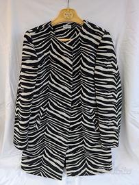 Cappotto Liu Jo zebra bianco nero tg 40 elegante