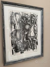 Litografia firmata Alfonso Borghi