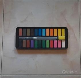 Acquerelli 24 colori con pennello ad acqua