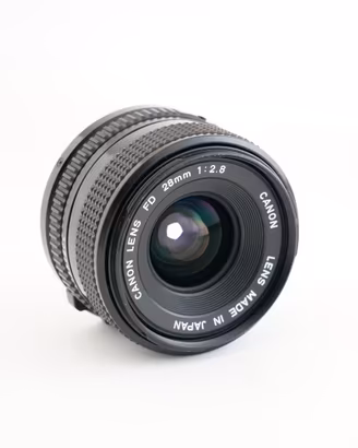 Canon FDn 28/2,8 senza tappi 70€