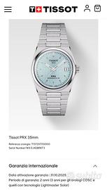 Tissot PRX Powermatic 80 da 35mm Ice blue full set