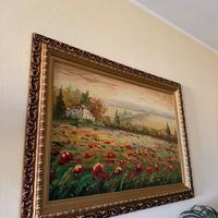 Quadri paesaggio con cornice dorata classica