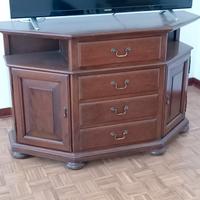 Mobile porta tv in legno di noce
