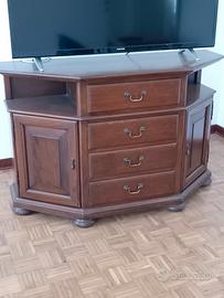 Mobile porta tv in legno di noce
