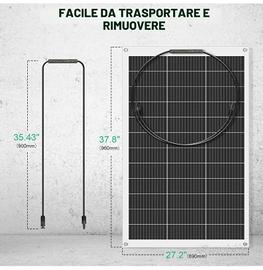 Pannello Solare Flessibile 12 Volt 130 Watt