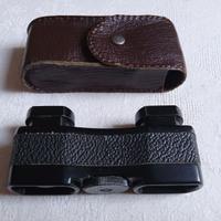 binocolo da teatro vintage, con custodia in pelle