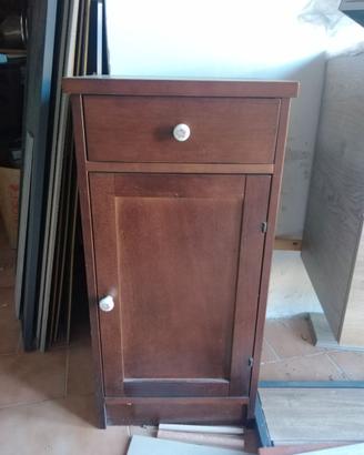 Colonna colonnetta in legno bagno arte povera